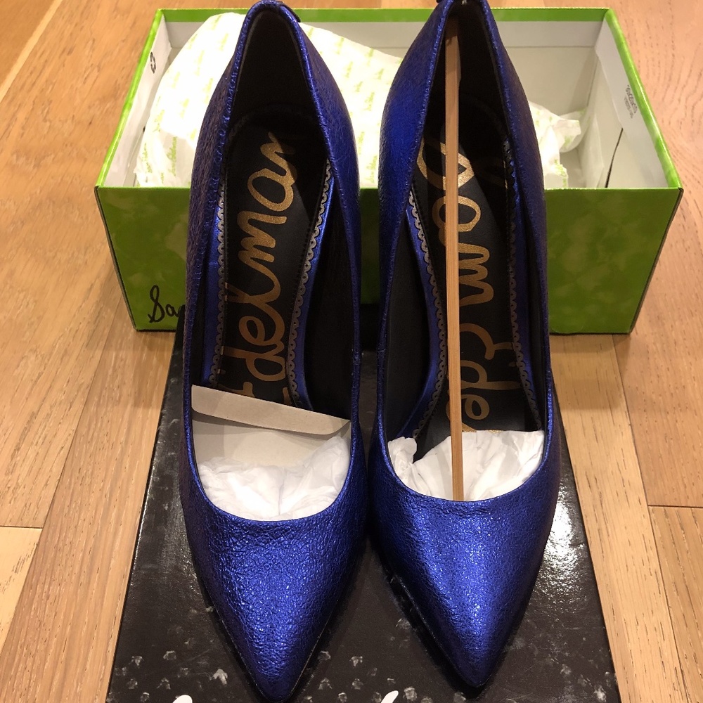 SAM EDELMAN //  Danna Royal Blue Crinkle Pump